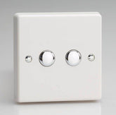 Varilight V-Pro Remote Dimmer Switch, 2 gang